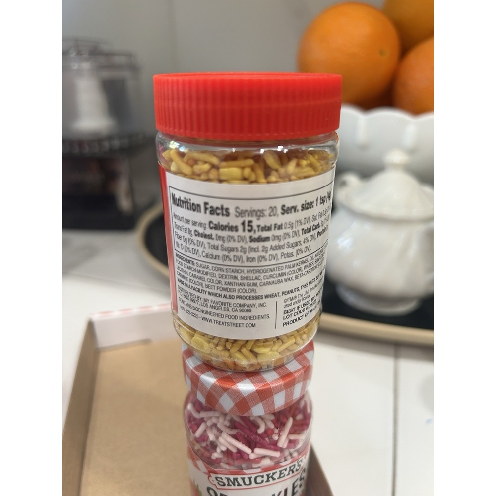 Jif Peanut Butter Sprinkles & Smuckers Strawberry‎ Sprinkles Each 2.82 oz   Set - Picture 3 of 5